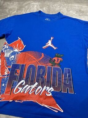 Nike Florida Gators Tee Shirt Men Medium Blue Cotton College Basketball Football